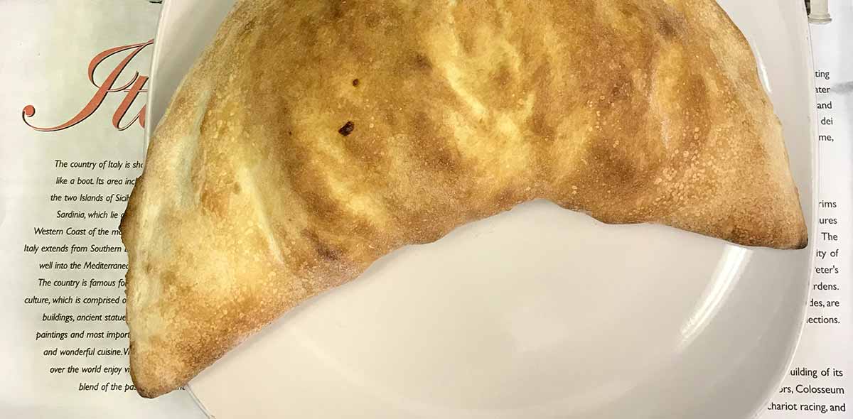 photo of a calzone